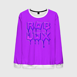 Свитшот мужской Roblox red - Роблокс лого с подтеками, цвет: 3D-белый