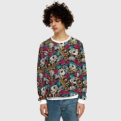 Свитшот мужской Тату короны и бриллианта, цвет: 3D-белый — фото 2