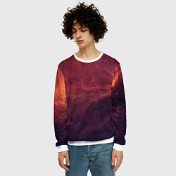 Свитшот мужской Галактический пожар, цвет: 3D-белый — фото 2