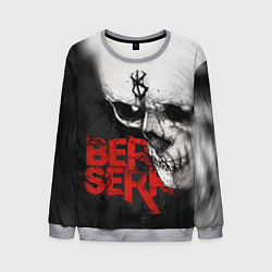 Свитшот мужской Berserk - Череп с клеймом жертвы, цвет: 3D-меланж
