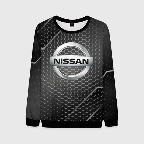 Мужской свитшот Nissan метал карбон / 3D-Черный – фото 1