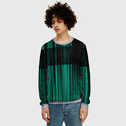 Свитшот мужской Линейная матрица, цвет: 3D-меланж — фото 2