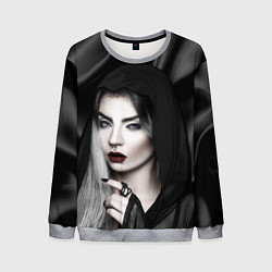 Свитшот мужской Готическая девушка, цвет: 3D-меланж