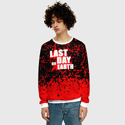 Свитшот мужской The last of us - красная текстура, цвет: 3D-белый — фото 2