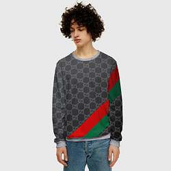 Свитшот мужской В стиле gucci, цвет: 3D-меланж — фото 2