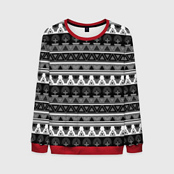 Мужской свитшот Черно-белый скандинавский орнамент