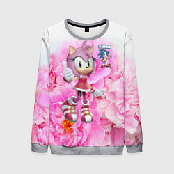 Свитшот мужской Sonic - Amy Rose - Video game, цвет: 3D-меланж