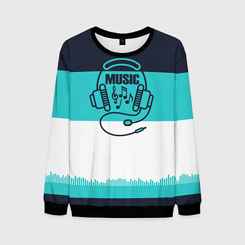 Мужской свитшот Твой ритм / 3D-Черный – фото 1