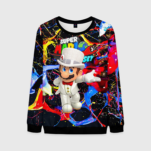 Мужской свитшот Super Mario Odyssey - Nintendo - видеоигра / 3D-Черный – фото 1