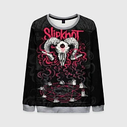 Свитшот мужской Slipknot - goat skull, цвет: 3D-меланж