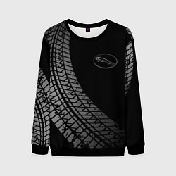 Свитшот мужской Jaguar tire tracks, цвет: 3D-черный
