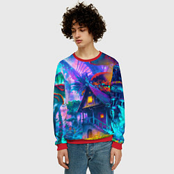 Свитшот мужской Неоновая страна, цвет: 3D-красный — фото 2