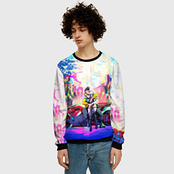 Свитшот мужской Cyberpunk Edgerunners Люси и Дэвид, цвет: 3D-черный — фото 2