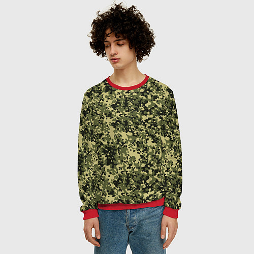 Мужской свитшот Камуфляж Flecktarn Jeitai / 3D-Красный – фото 3
