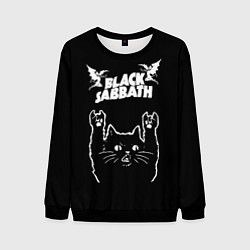 Мужской свитшот Black Sabbath рок кот