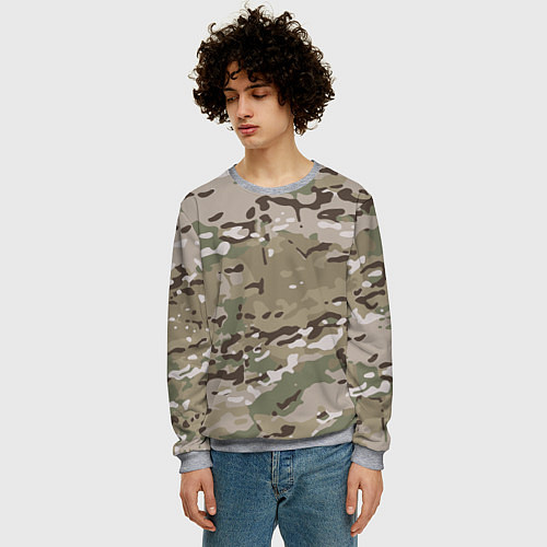 Мужской свитшот Камуфляж Multicam / 3D-Меланж – фото 3