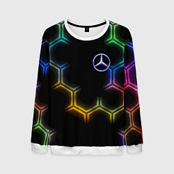 Мужской свитшот Mercedes - neon pattern