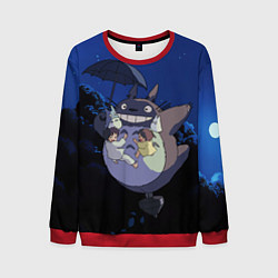 Свитшот мужской Night flight Totoro, цвет: 3D-красный