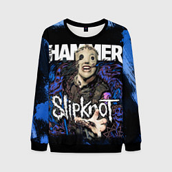 Свитшот мужской Slipknot hammer blue, цвет: 3D-черный