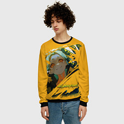 Свитшот мужской Ребекка из Киберпанка, цвет: 3D-черный — фото 2