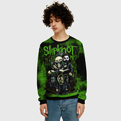 Свитшот мужской Slipknot green art, цвет: 3D-черный — фото 2