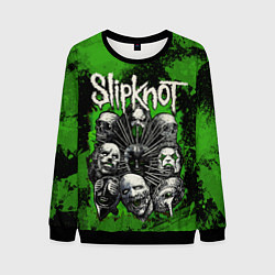 Мужской свитшот Slipknot green abstract