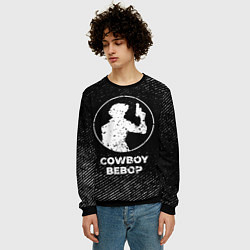 Свитшот мужской Cowboy Bebop с потертостями на темном фоне, цвет: 3D-черный — фото 2