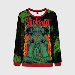 Свитшот мужской Slipknot green satan, цвет: 3D-красный