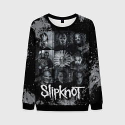 Свитшот мужской Slipknot black & white style, цвет: 3D-черный