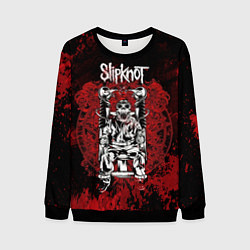 Свитшот мужской Slipknot - скелет, цвет: 3D-черный