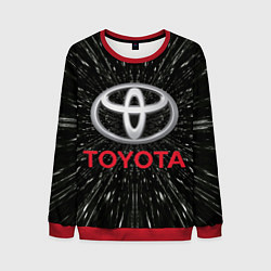 Свитшот мужской Тойота, эмблема, автомобильная тема, цвет: 3D-красный