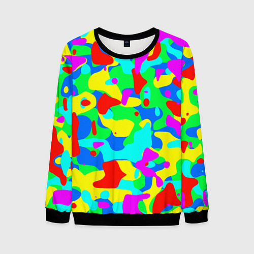 Мужской свитшот Форма маляра - кляксы / 3D-Черный – фото 1