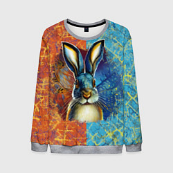 Мужской свитшот Огненный новогодний кролик