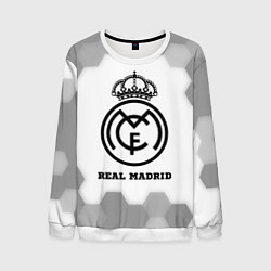 Свитшот мужской Real Madrid sport на светлом фоне, цвет: 3D-белый