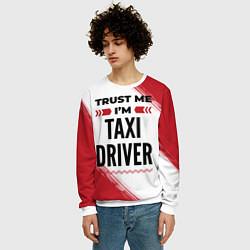 Свитшот мужской Trust me Im taxi driver white, цвет: 3D-белый — фото 2