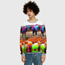Свитшот мужской Невидимка свитер от камер, цвет: 3D-меланж — фото 2