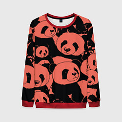 Свитшот мужской С красными пандами, цвет: 3D-красный