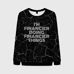 Свитшот мужской Im financier doing financier things: на темном, цвет: 3D-черный