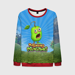 Свитшот мужской My Singin Monsters - Зерномех, цвет: 3D-красный