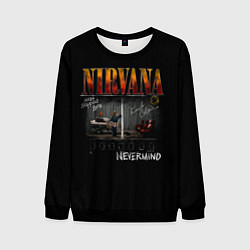 Свитшот мужской Nirvana heart shaped box, цвет: 3D-черный