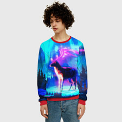 Свитшот мужской Благородный олень, цвет: 3D-красный — фото 2