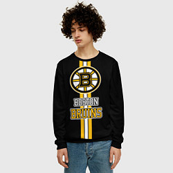 Свитшот мужской Бостон Брюинз - НХЛ, цвет: 3D-черный — фото 2