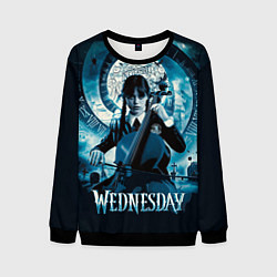 Свитшот мужской Wednesday Addams 2022, цвет: 3D-черный