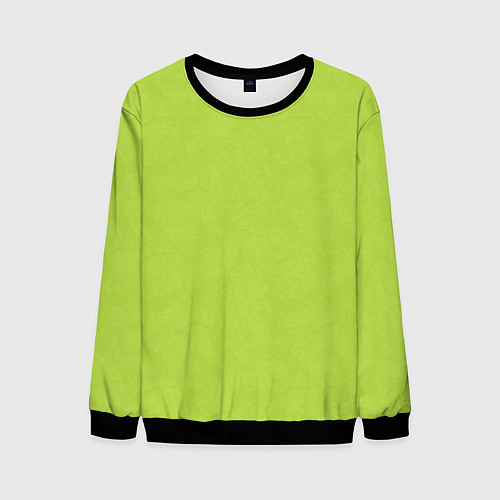 Мужской свитшот Текстурированный ярко зеленый салатовый / 3D-Черный – фото 1