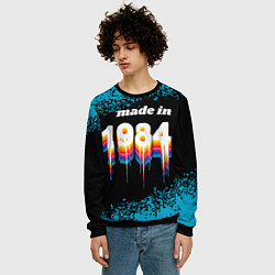 Свитшот мужской Made in 1984: liquid art, цвет: 3D-черный — фото 2