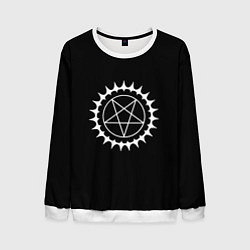 Свитшот мужской Тёмный дворецкий - знак демона, цвет: 3D-белый