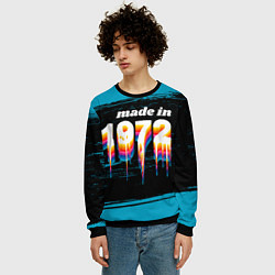 Свитшот мужской Made in 1972: liquid art, цвет: 3D-черный — фото 2
