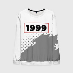 Свитшот мужской 1999 - в красной рамке на светлом, цвет: 3D-белый