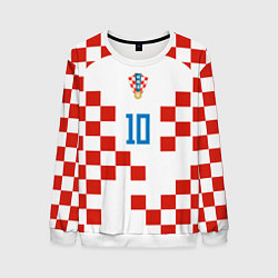 Свитшот мужской Лука Модрич форма сборной Хорватии, цвет: 3D-белый
