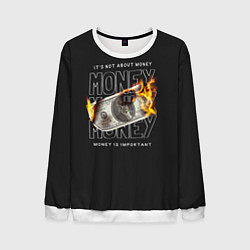 Свитшот мужской Its not about money, цвет: 3D-белый